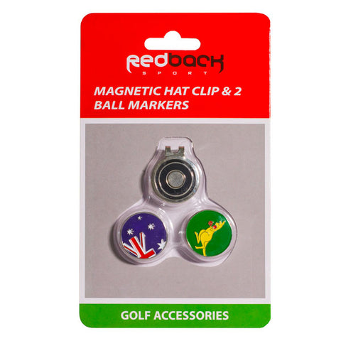 Australian Flag Golf Ball Marker & Kangaroo Golf Ball Marker set
