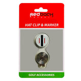 Golf Ball marker with red and black alignment lines 