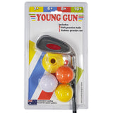 Young Gun Junior starter package with red 7 iron golf tees and golf balls