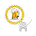BEER BALL MARKER WITH GLITZY GOLD EDGES INCLUDING HAT CLIP