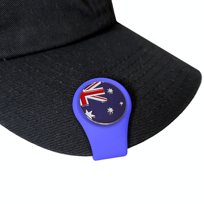 Blue Magnetic Silicone Hat Clip