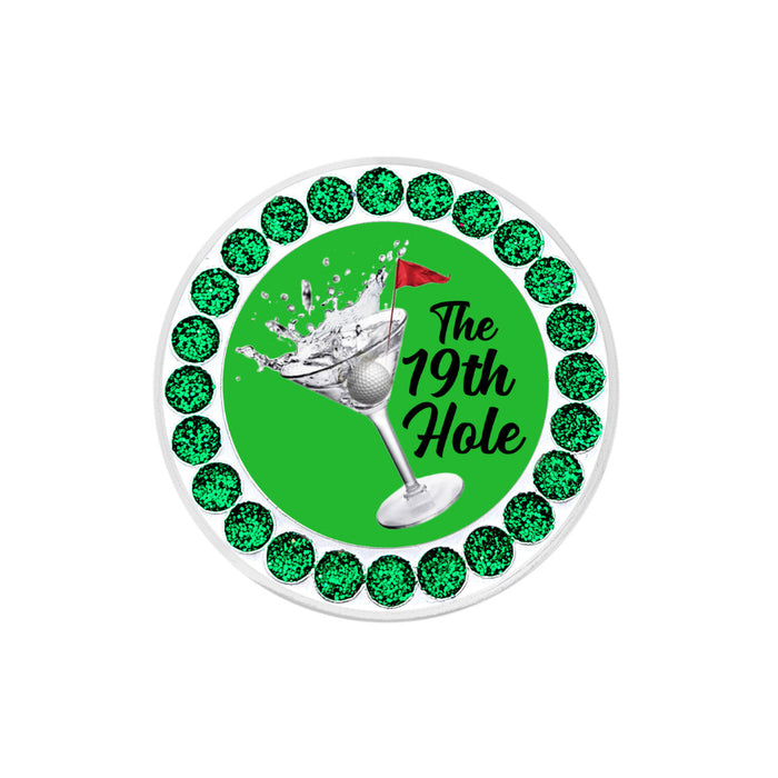 Navika Glitzy 19th Hole Ball Marker with Hat Clip