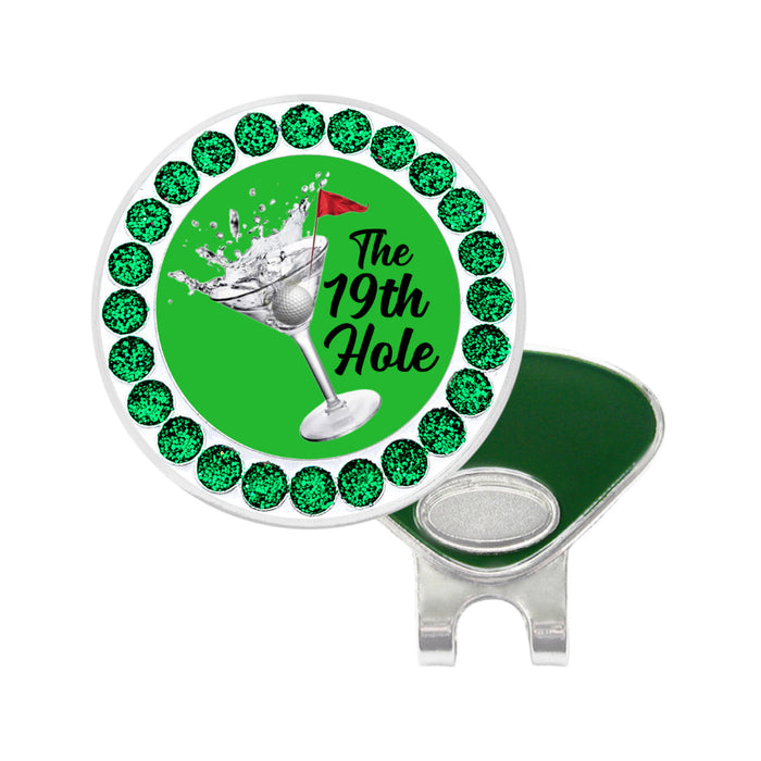 Navika Glitzy 19th Hole Ball Marker with Hat Clip