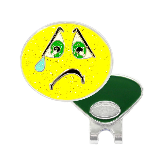 Navika Glitzy Oops Emoji Ball Marker with Hat Clip