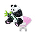 Panda-themed Navika golf marker hat clip with pink base on a white background