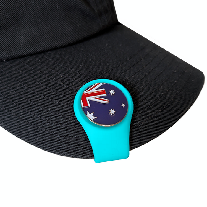Cyan Magnetic Silicone Hat Clip
