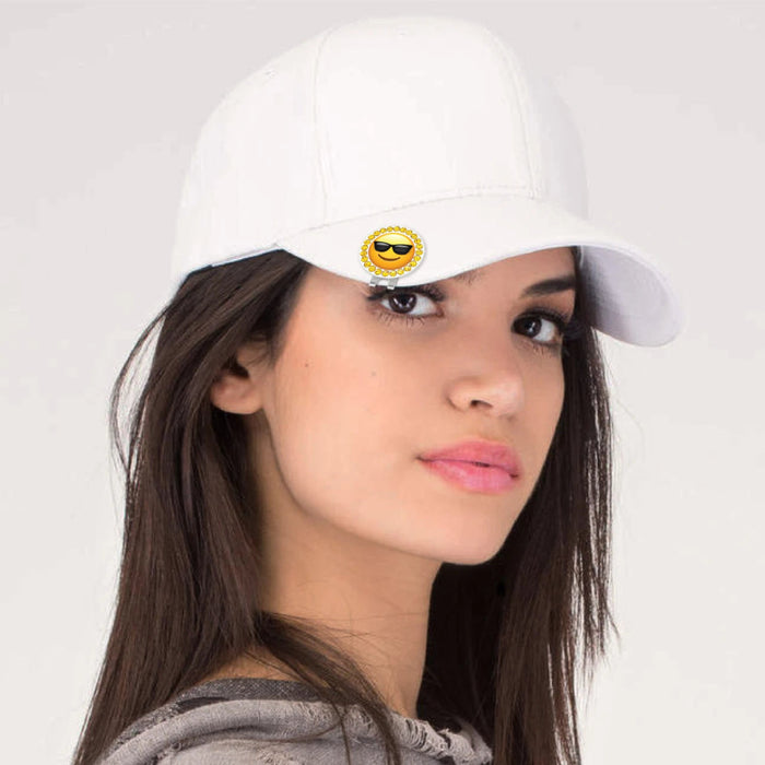 GLITZY EMOJI BALL MARKER WITH SUNGLASSES