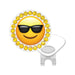 EMOJI SUNGLASSES WITH GOLD GLITZY EDGES BALL MARKER INCLUDES HAT CLIP