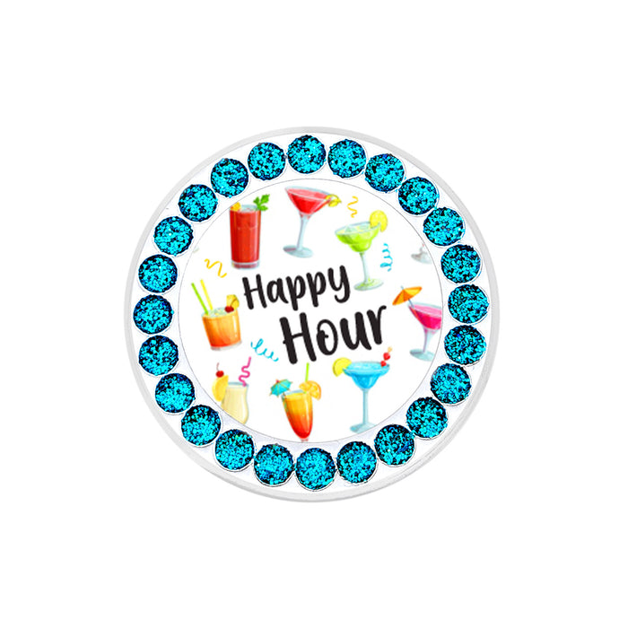 Navika Glitzy Happy Hour Ball Marker with Hat Clip