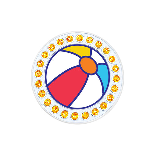 Colorful beach ball design on a white background