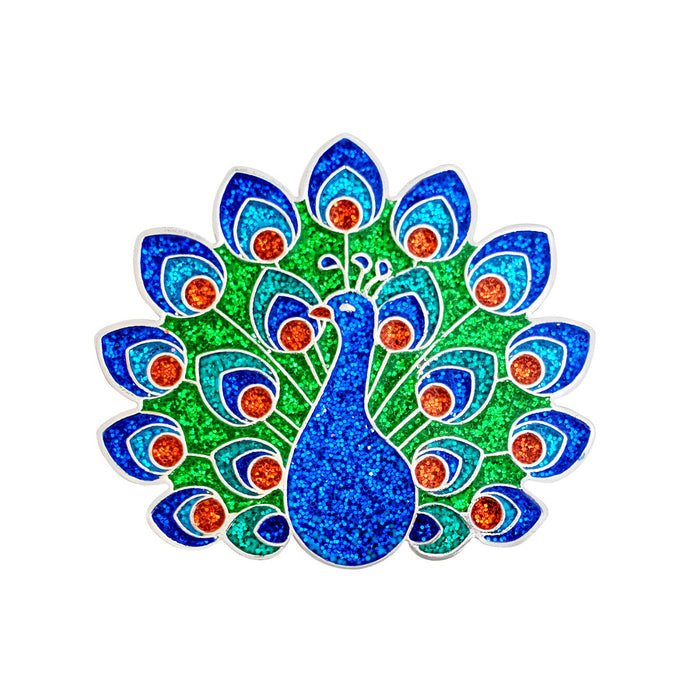 Navika Glitzy Peacock Ball Marker with Hat Clip