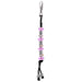 Keychain with pink beads and decorative elements on a white background