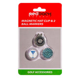 Sparkling Martini Glass Golf Ball Marker & Sparkling Blue Heart Ball Marker Jewelry set