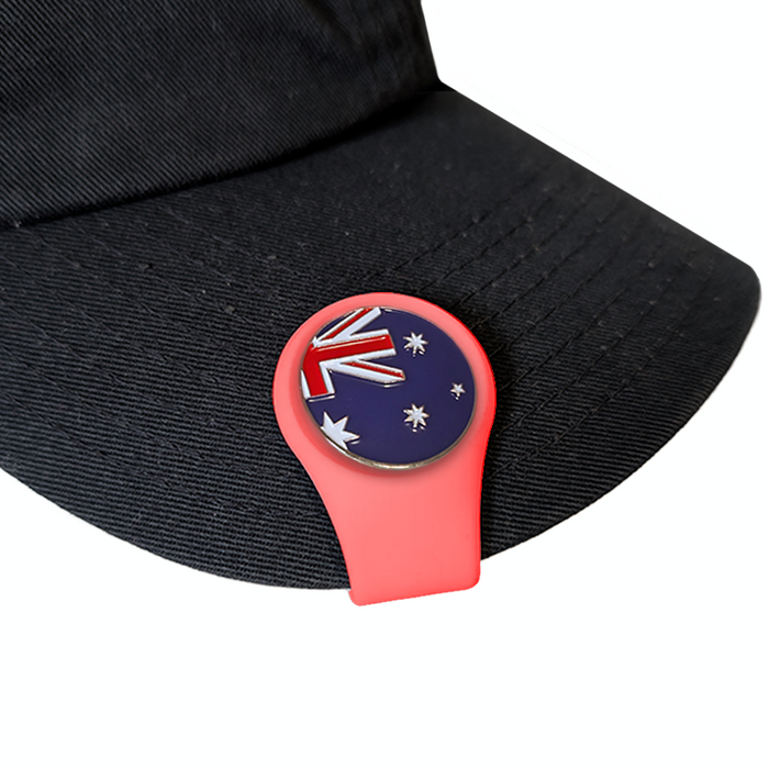 Red Magnetic Silicone Hat Clip