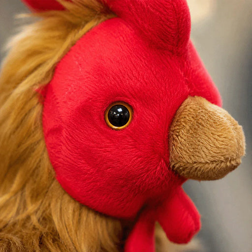 close up Cute Fluffy vibrant rooster Golf Driver Head cover
