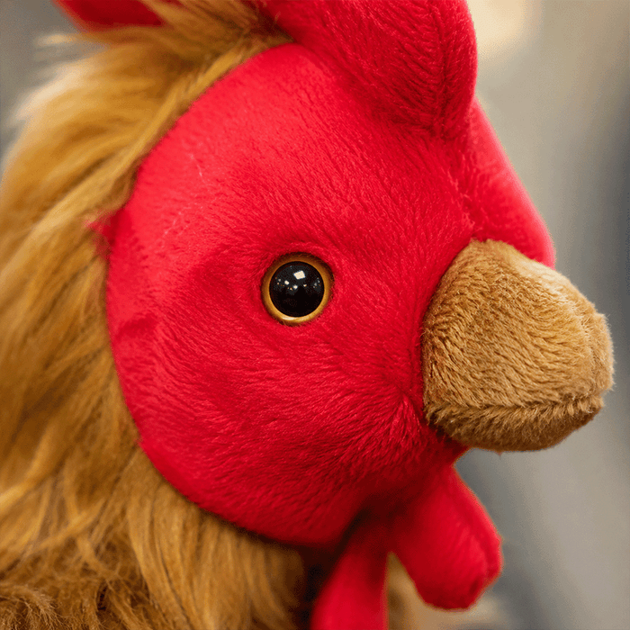 close up Cute Fluffy vibrant rooster Golf Driver Head cover