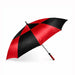 Red and black umbrella on a white background golf umbrella