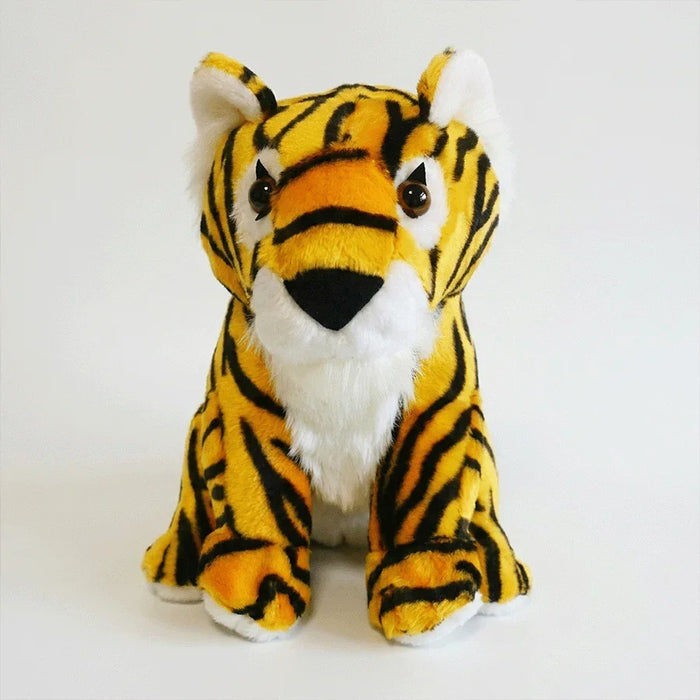 Plush tiger golf headcover on a white background