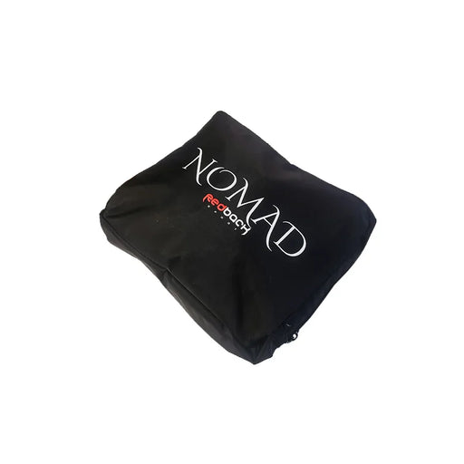 Black pouch golf carry bag case with 'Nomad' branding on a white background
