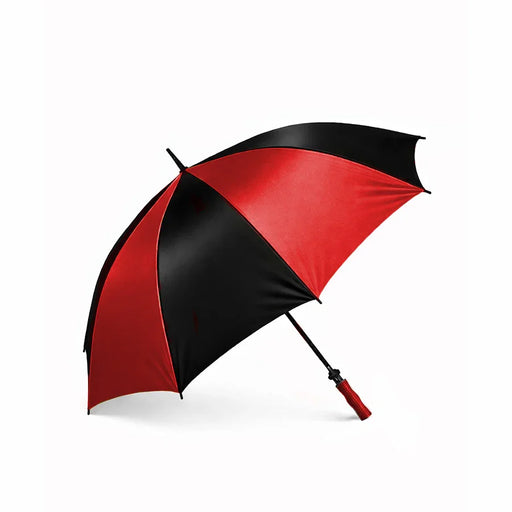 Red and black umbrella on a white background golf umbrella