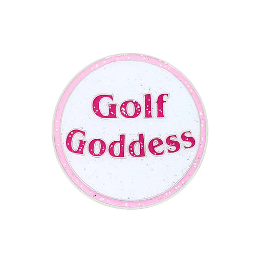 Navika golf marker with 'Golf Goddess' text on a white background