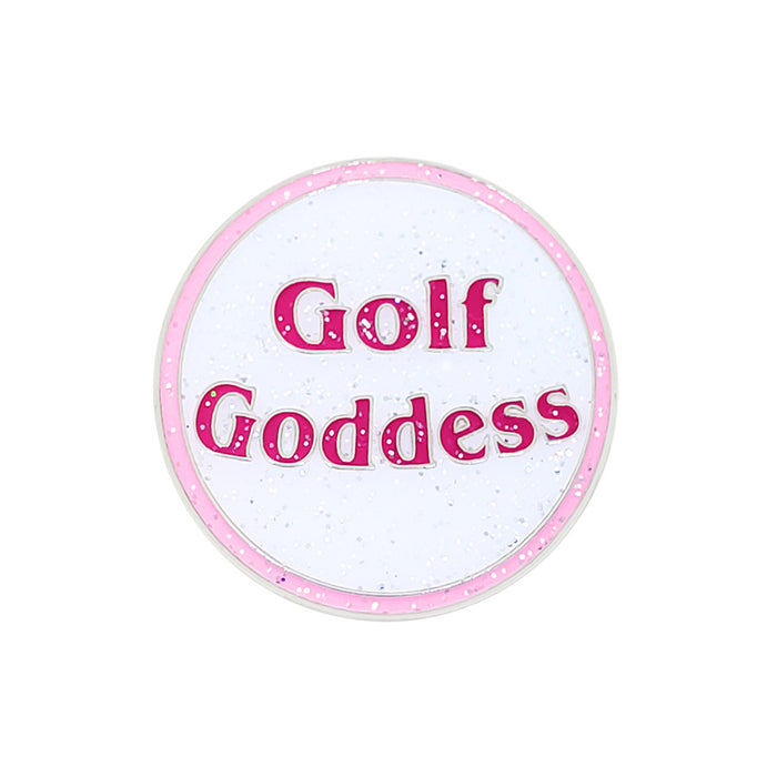 Circular sign with 'Golf Goddess' text on a white background