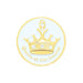 Gold crown emblem with 'Queen of the Course' text on a light blue background
