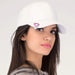 Pink Martini glass with hole in one marker with crystals hat clip 