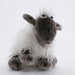 Plush sheep golf headcover resembling  with white fur and grey face on a white background
