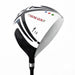 A YOUNG GUN golf driver club head on a white background, featuring a white and black design with red, blue, and green accents, and the degrees at 14.