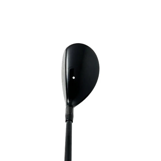 A black golf club head and shaft shown vertically against a plain white background.