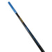 A black graphite golf shaft with a blue grip and blue printed graphics, featuring the 'Young Gun' brand name in yellow and red.