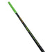 A black graphite golf shaft with a green grip and blue printed graphics, featuring the 'Young Gun' brand name in yellow and red.