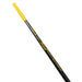 A black graphite golf shaft with a yellow grip and blue printed graphics, featuring the 'Young Gun' brand name in yellow and red.