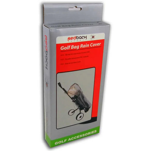 Redback Sport Golf Bag Rain Cover for cart protection, waterproof golf accessory in retail packaging
